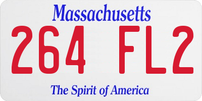 MA license plate 264FL2