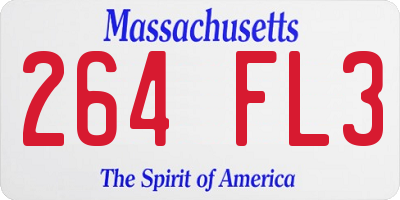 MA license plate 264FL3