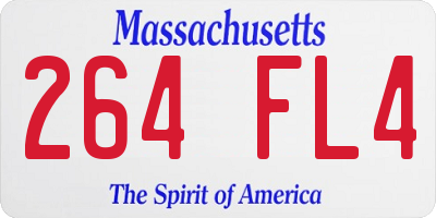 MA license plate 264FL4