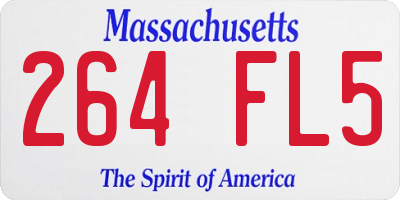MA license plate 264FL5