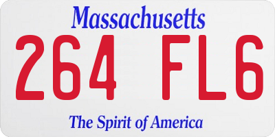 MA license plate 264FL6