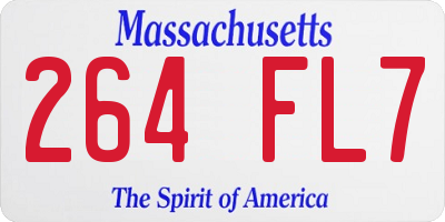 MA license plate 264FL7