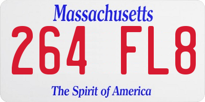 MA license plate 264FL8