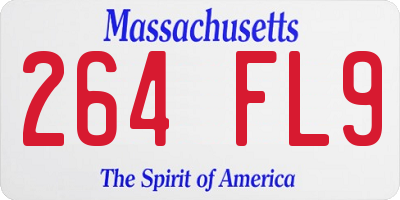 MA license plate 264FL9