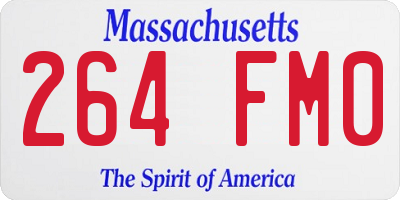 MA license plate 264FM0