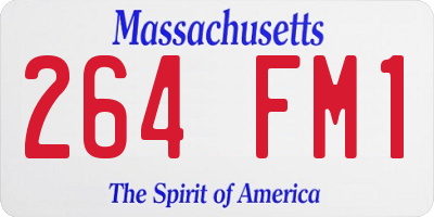 MA license plate 264FM1