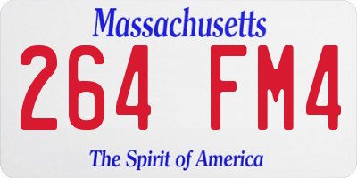 MA license plate 264FM4