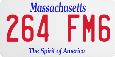 MA license plate 264FM6