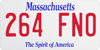 MA license plate 264FN0