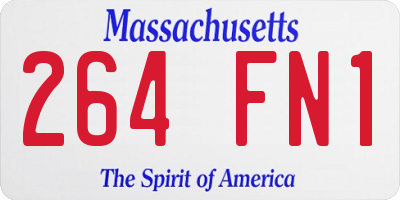 MA license plate 264FN1