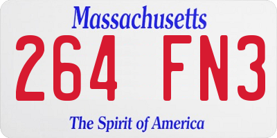 MA license plate 264FN3