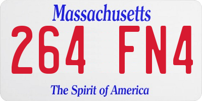 MA license plate 264FN4