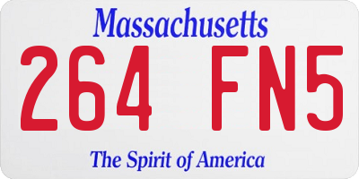 MA license plate 264FN5