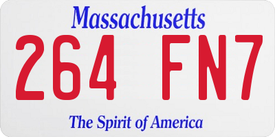 MA license plate 264FN7