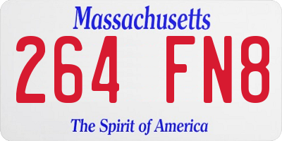 MA license plate 264FN8