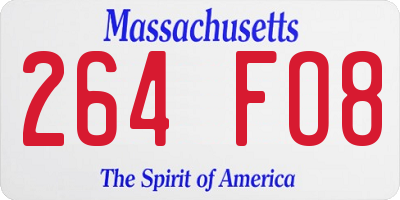 MA license plate 264FO8