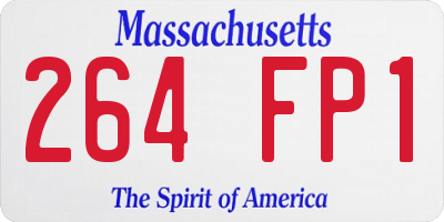 MA license plate 264FP1