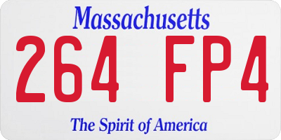 MA license plate 264FP4