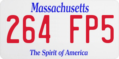 MA license plate 264FP5