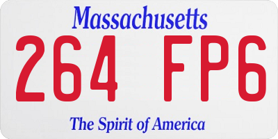 MA license plate 264FP6
