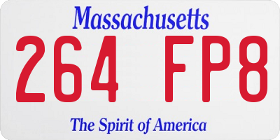 MA license plate 264FP8