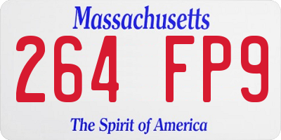 MA license plate 264FP9