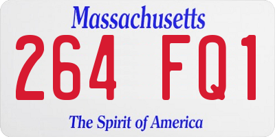 MA license plate 264FQ1