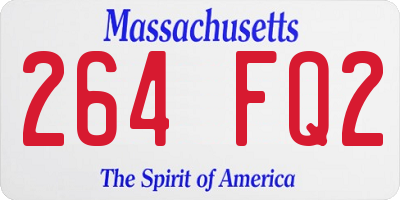 MA license plate 264FQ2