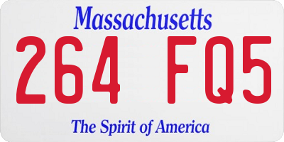 MA license plate 264FQ5