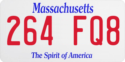 MA license plate 264FQ8
