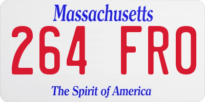 MA license plate 264FR0