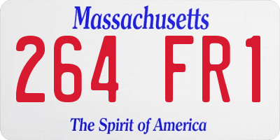 MA license plate 264FR1