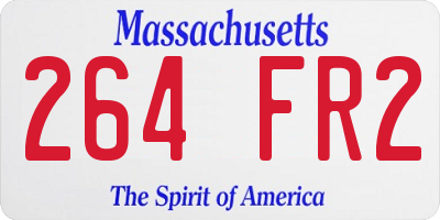 MA license plate 264FR2