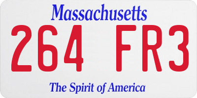MA license plate 264FR3