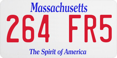 MA license plate 264FR5
