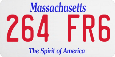MA license plate 264FR6