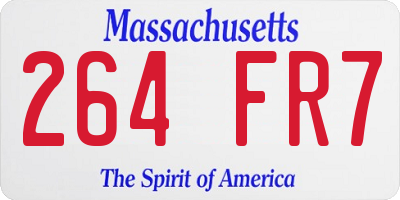 MA license plate 264FR7