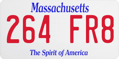 MA license plate 264FR8