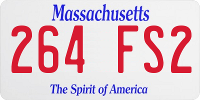 MA license plate 264FS2