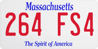 MA license plate 264FS4