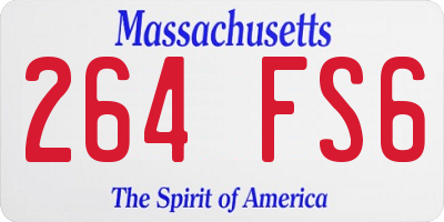 MA license plate 264FS6