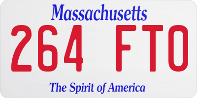 MA license plate 264FT0
