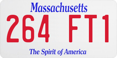 MA license plate 264FT1