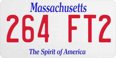 MA license plate 264FT2
