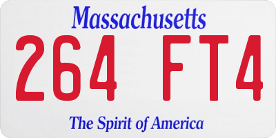 MA license plate 264FT4