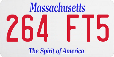 MA license plate 264FT5
