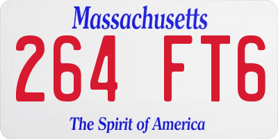 MA license plate 264FT6