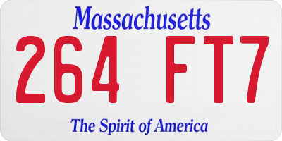 MA license plate 264FT7