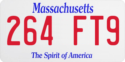 MA license plate 264FT9