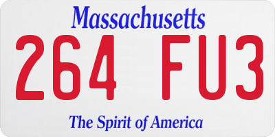 MA license plate 264FU3